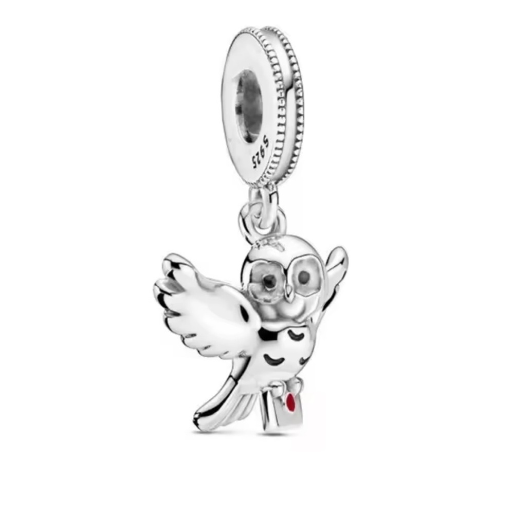 New Sterling Silver 925 Harry Potter Hedwig Owl bracelet charm